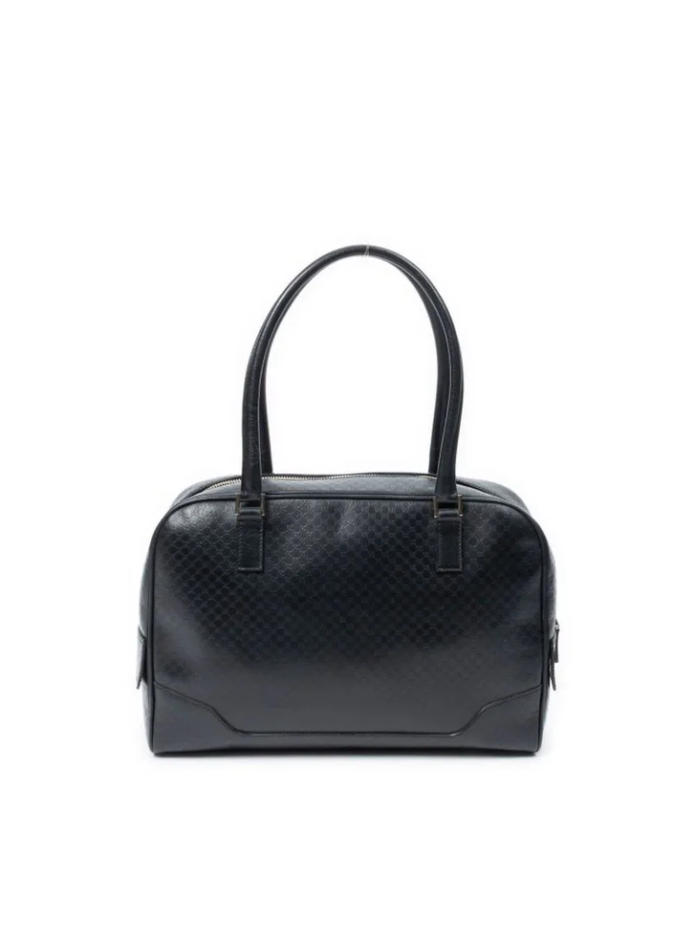 Gucci Bowling Shoulder Bag Black Micro Guccissima Leather - Picture 5 of 10